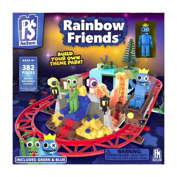 Rainbow Friends Theme Park Deluxe Buildable Figure Playset Roblox 382 Pieces - Picture 1 of 4